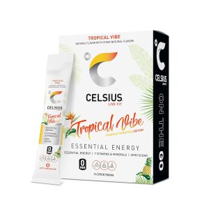 CELSIUS On The Go TROPICAL VIBE. Sugar Free Energy Drink Mix (14 Sticks per Pack) : Grocery & Gourmet Food